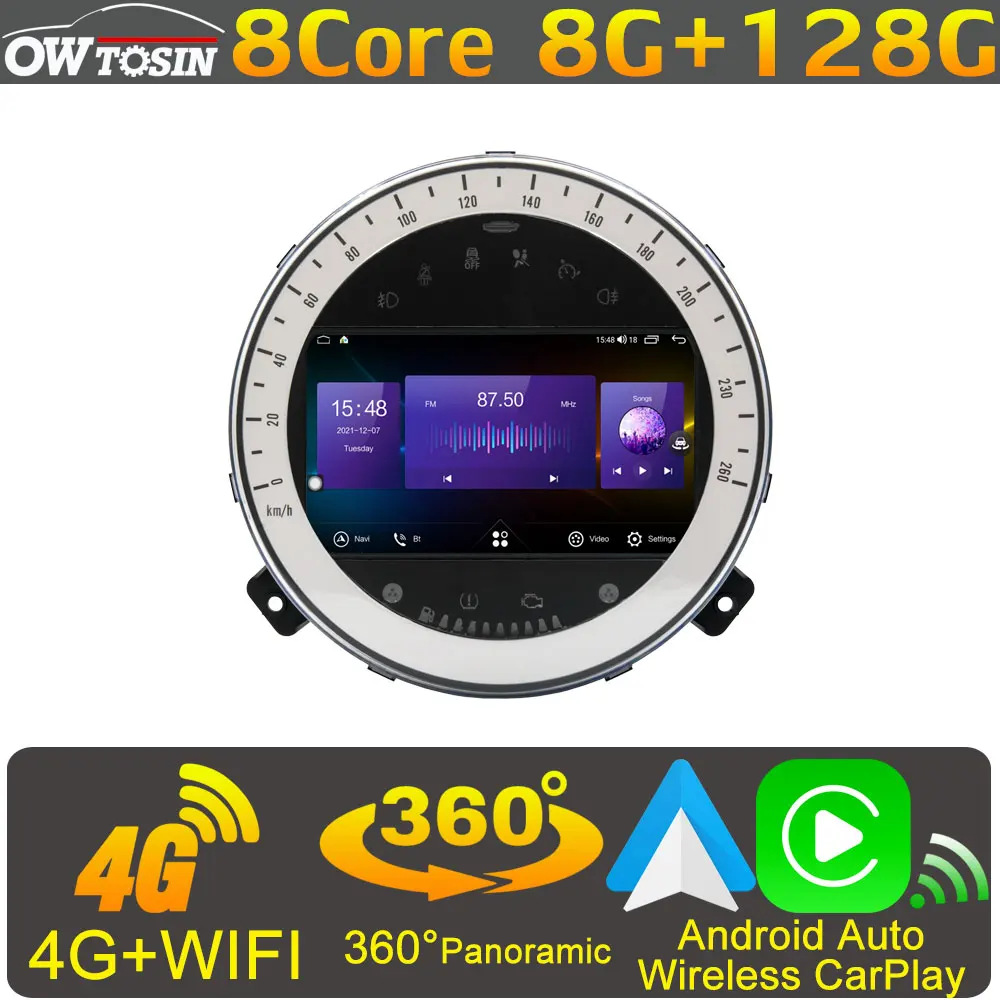 Owtosin 2 Din Android 11 8G 128G Bíl DVD-Spilari Fyrir BMW Mini-Cooper R56 R57 R58 R59 Coupe Roadster GPS Útvarp Höfuð Eining DSP . ' - ' . 0