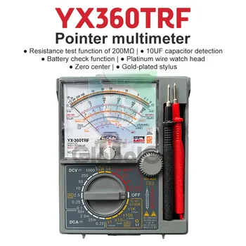 YX-360TRF Hliðstæðum Meter Prófanir Bendi Tegund Núll Miðju Tæki 200Mohm Gegn Mælingar YX360TRF