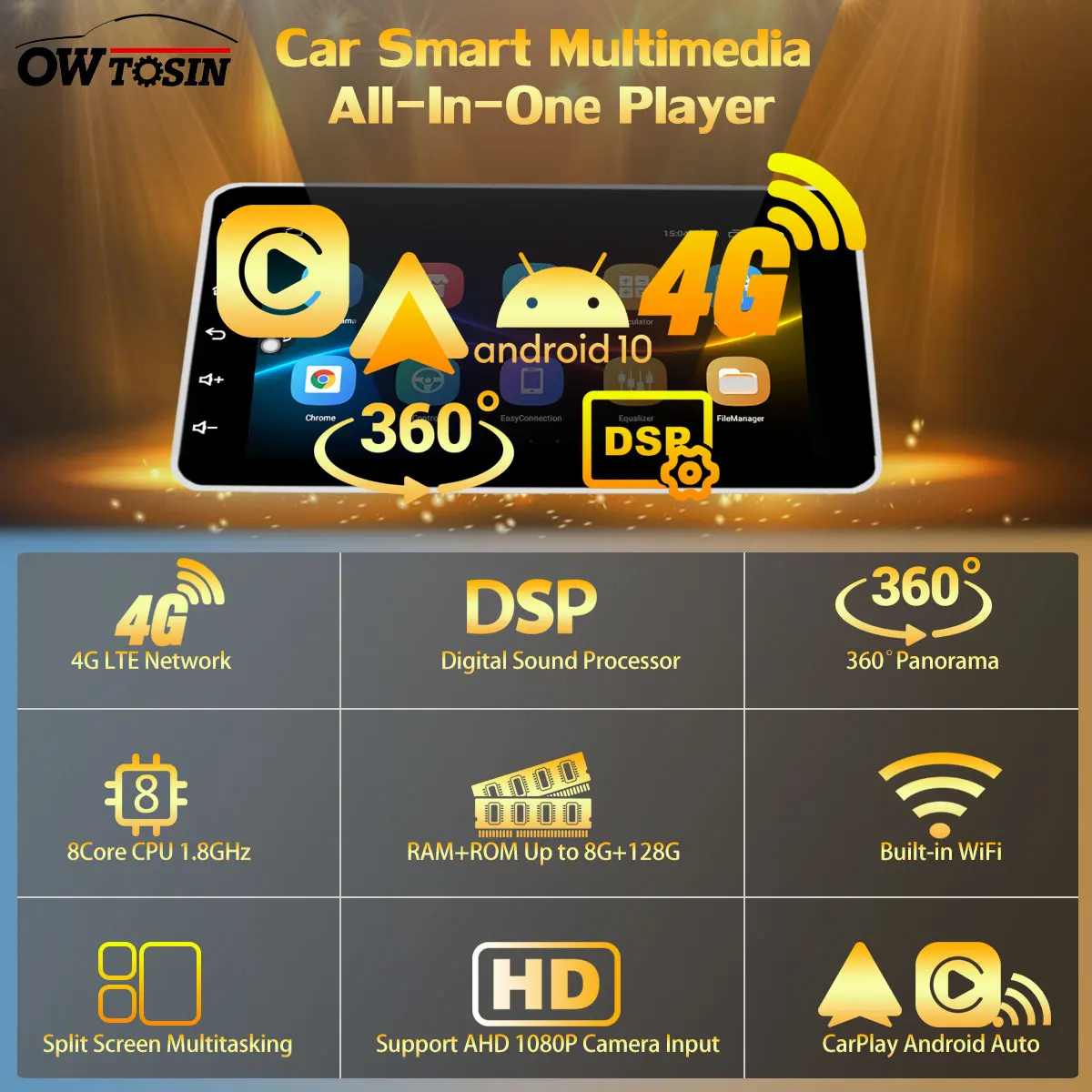 Owtosin 2 Din Android 11 8G 128G Bíl DVD-Spilari Fyrir BMW Mini-Cooper R56 R57 R58 R59 Coupe Roadster GPS Útvarp Höfuð Eining DSP . ' - ' . 2