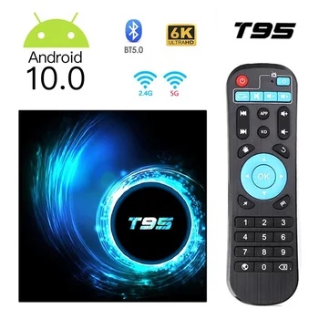 Upprunalega T95 Klár TV Kassi Android 10.0 Allwinner H616 Fjóra Algerlega 4GB 64GB 128GB 2,4 G&5G Wifi 6K Setja Ofan á Youtube Spilari