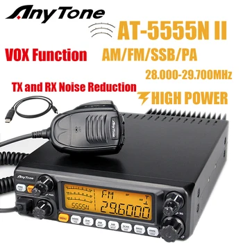 AnyTone Á-5555N II 28.000-29.700 MHz 10 Metra Útvarp 40 Rás Farsíma Senditæki ER/FM/SSB/LSB/USB-Ham 10 Metra Útvarp